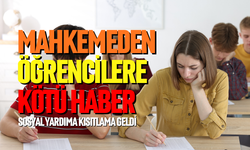 Sosyal yardım alan öğrenciye kötü haber