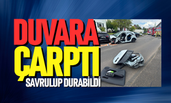 Duvara çarptı, savrulup durabildi