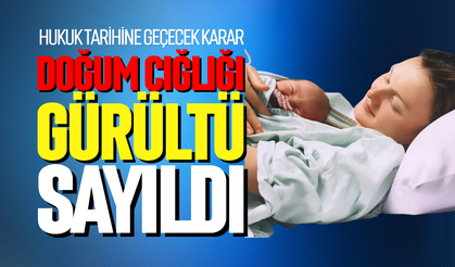 Doğum çığlığı gürültü sayıldı