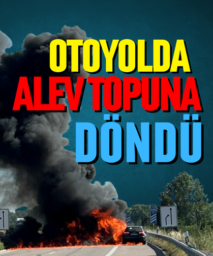 Otoyolda alev topuna döndü