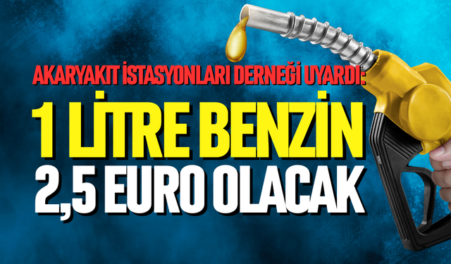 1 litre benzin 2,5 € olacak