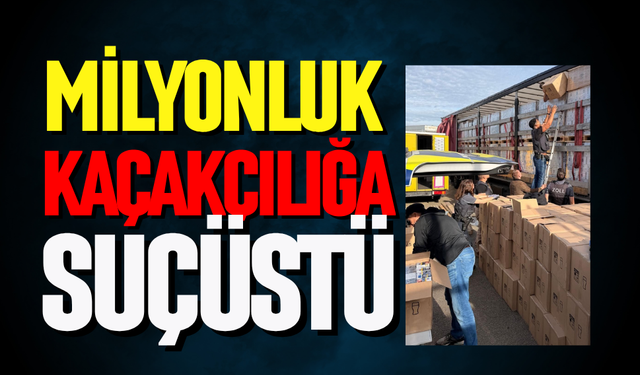 Milyonluk kaçakçılığa suçüstü