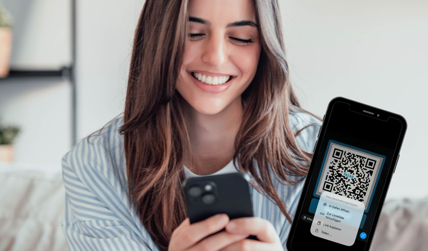 Ekrandaki QR kodunu okumanın yolu