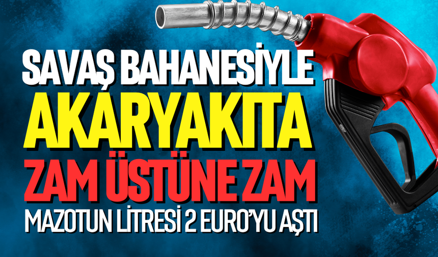 Mazotun litresi 2 Euro'yu aştı