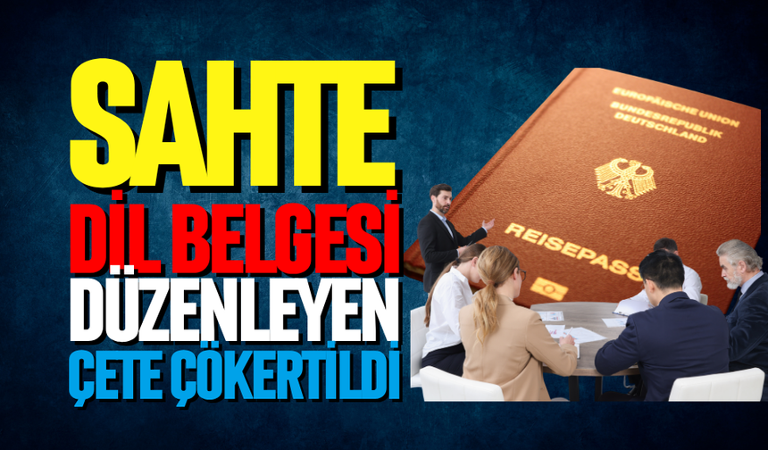 Sahte dil belgesi çetesi çökertildi
