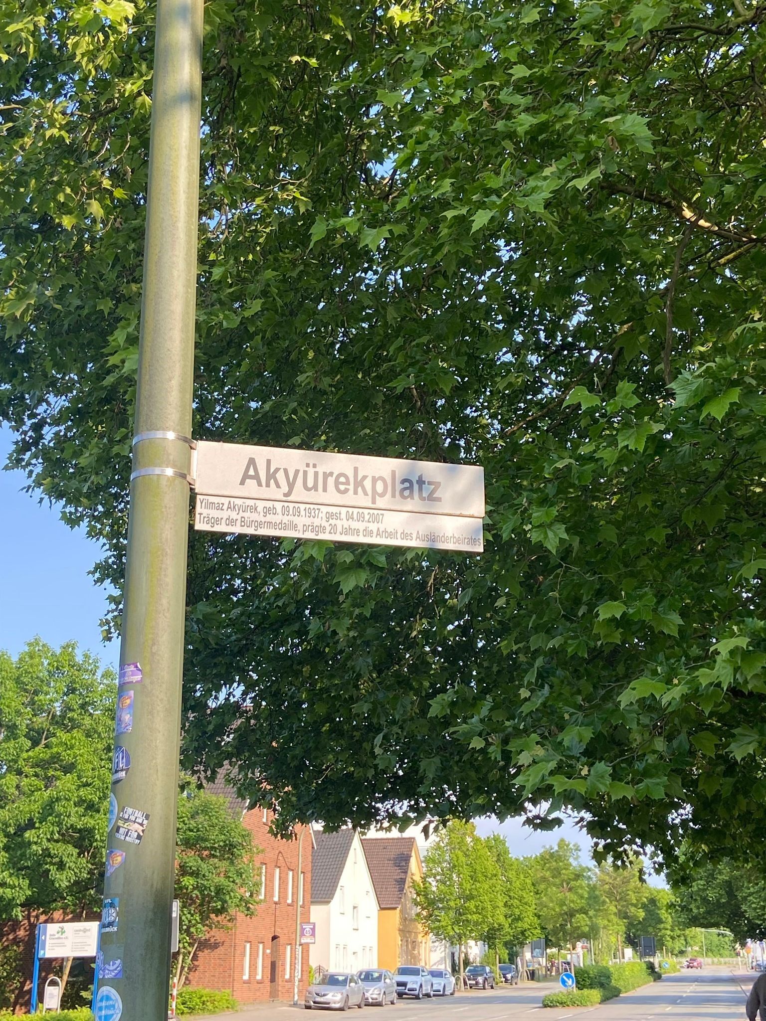 Akyürekplatz Schild Sokak Levhası 1